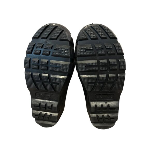 Sorel Women's Flurry Winter Snow Boots Size 6 Black Green Insulated Waterproof - Picture 7 of 8